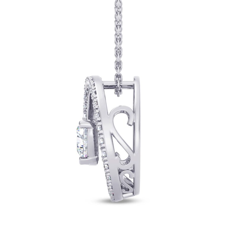 Hugging Heart Diamond Pendant