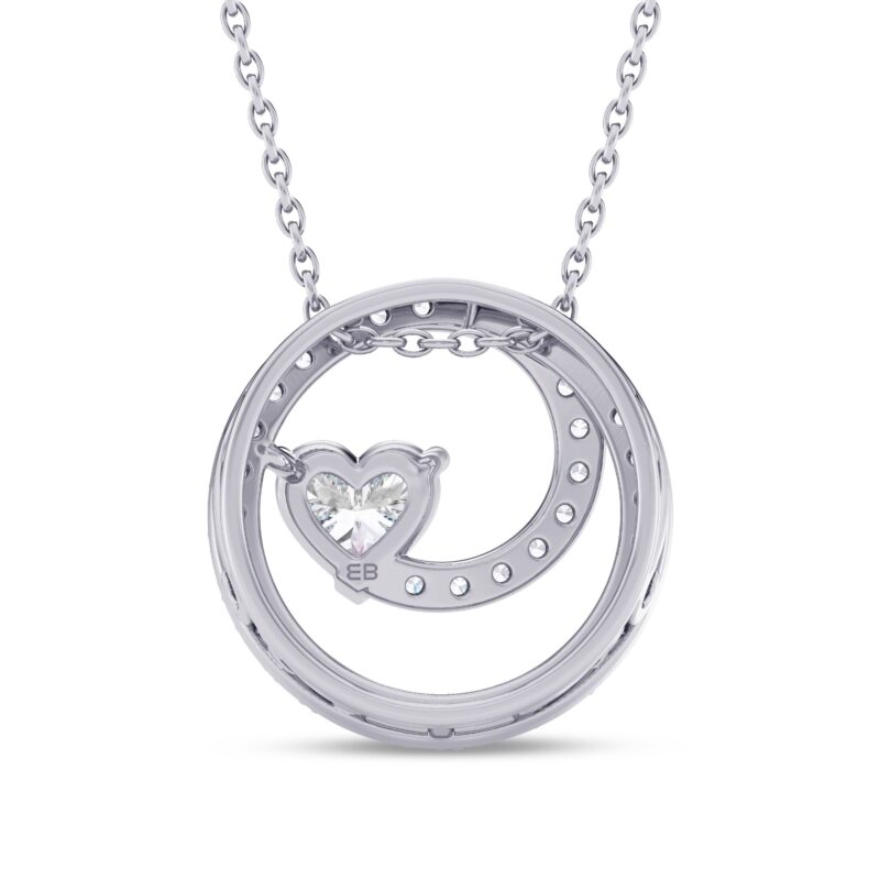 Hugging Heart Diamond Pendant