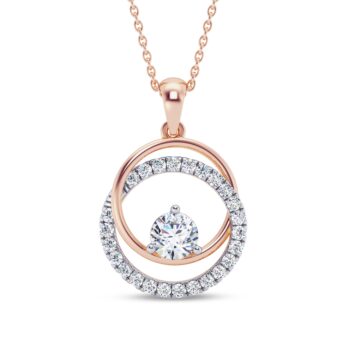 Ying Yang Solitaire Diamond Pendant