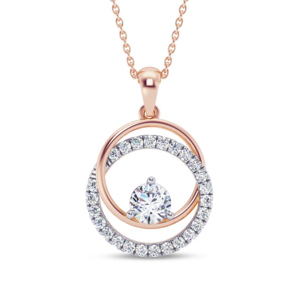 Ying Yang Solitaire Diamond Pendant