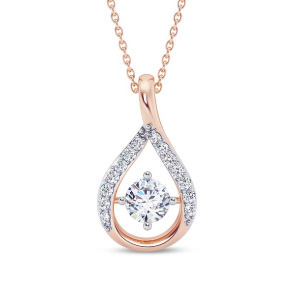 Ying Yang Solitaire Diamond Pendant