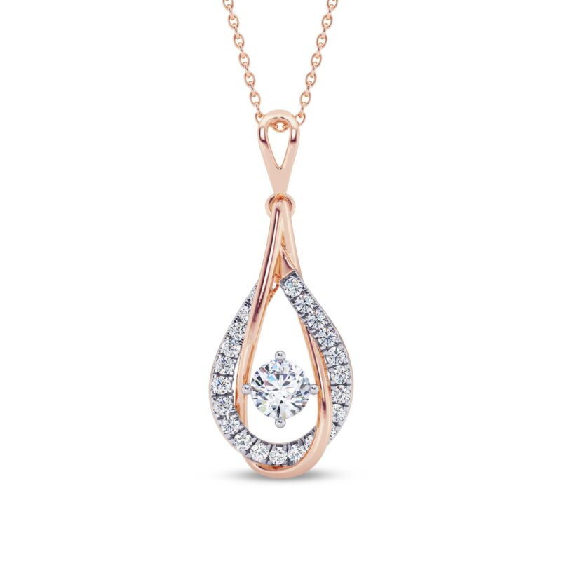 Fiery Solitaire Diamond Pendant