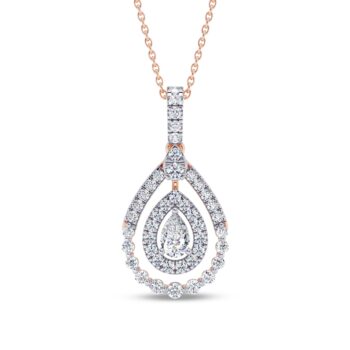 Flame Solitaire Diamond Pendant