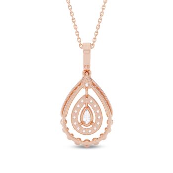 Flame Solitaire Diamond Pendant