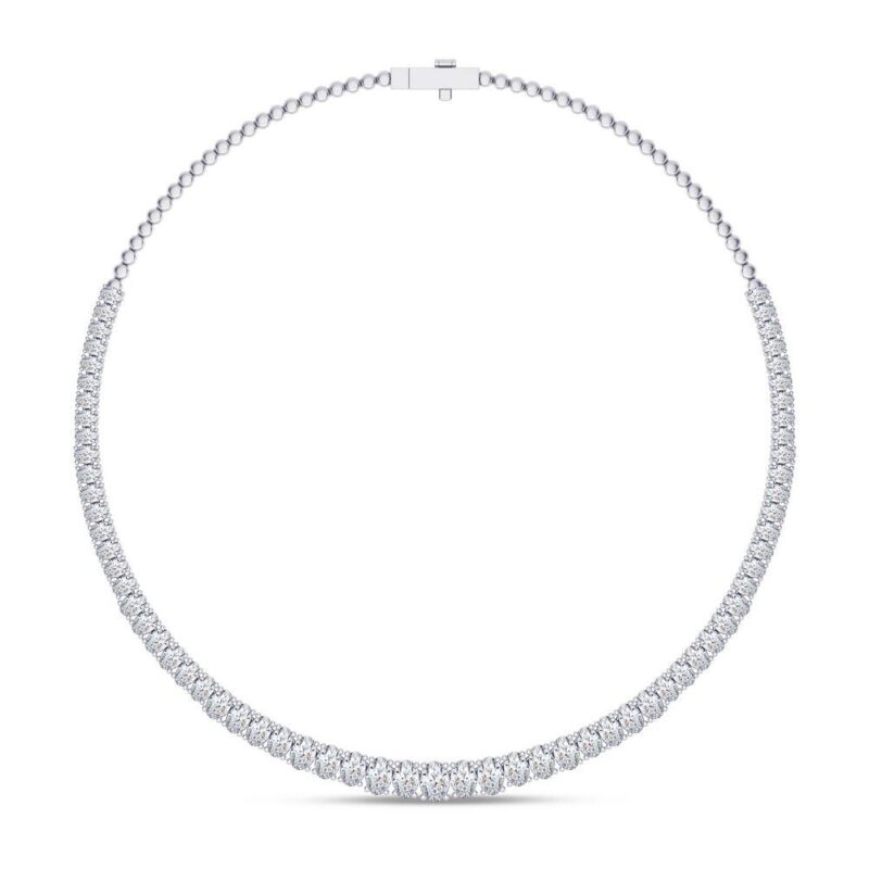 Oval Diamond Necklace