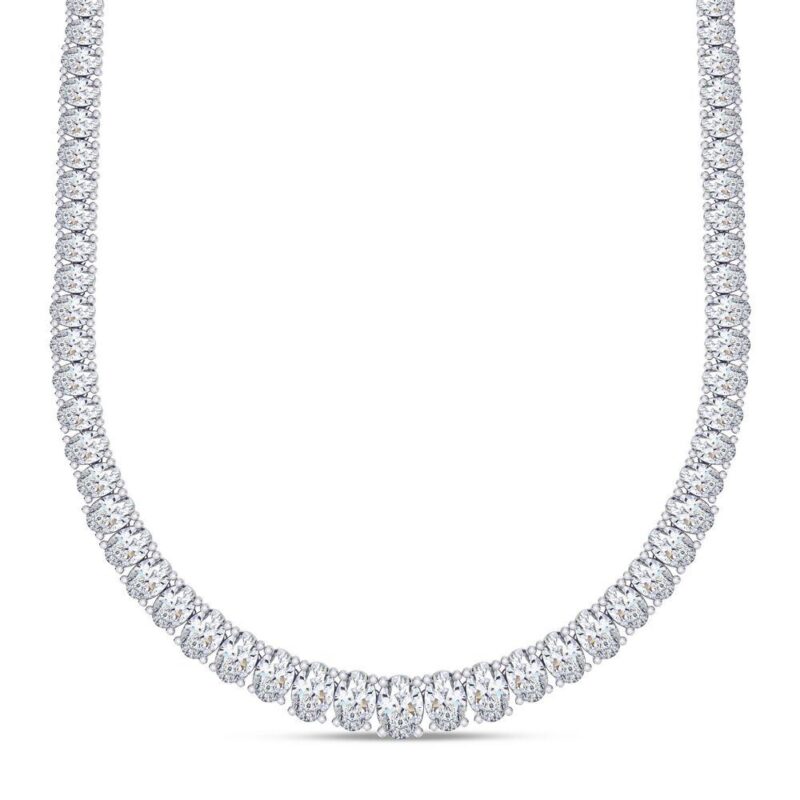 Oval Diamond Necklace