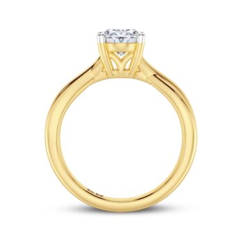 Intertwined Oval Solitaire Ring