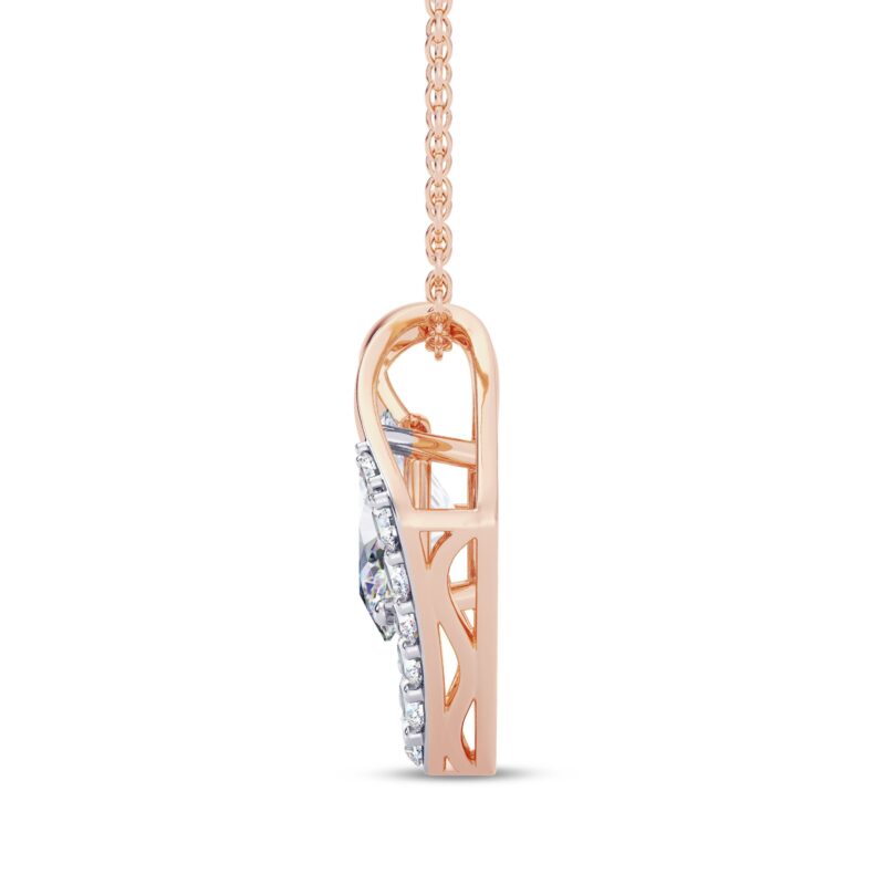 Oval Askew Embrace Duet Pendant