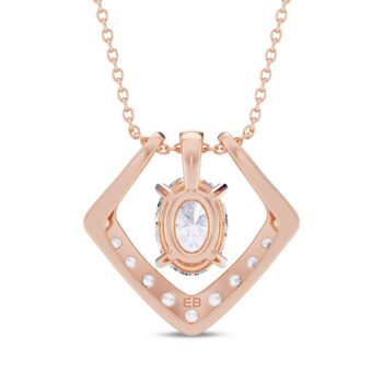 Oval Askew Embrace Duet Pendant