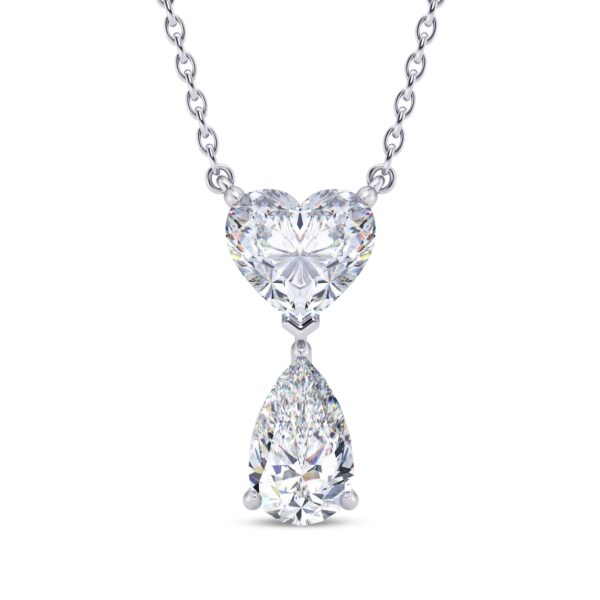 Heartfelt Pear Diamond Pendant