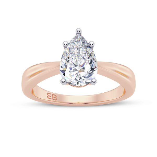 Classic Pear Solitaire Ring