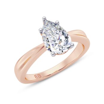 Classic Pear Solitaire Ring