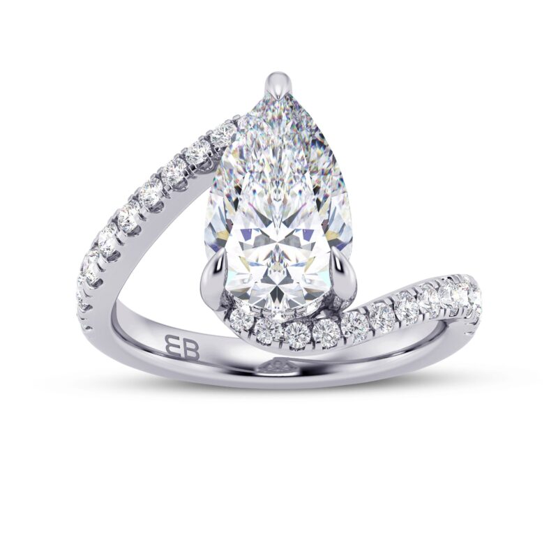 Pear-fect Stroke Engagement Ring