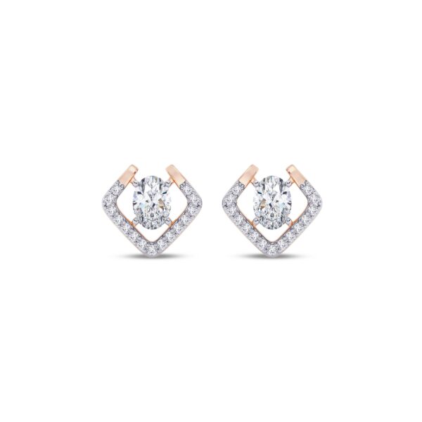 Oval Askew Embrace Duet Earring