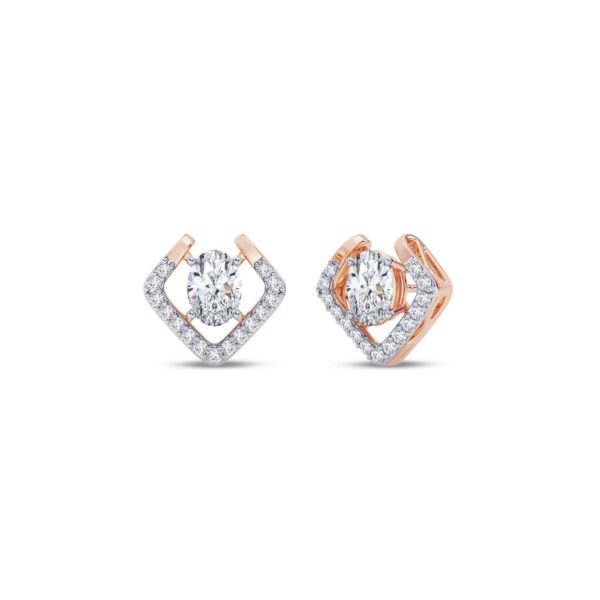 Oval Askew Embrace Duet Earring