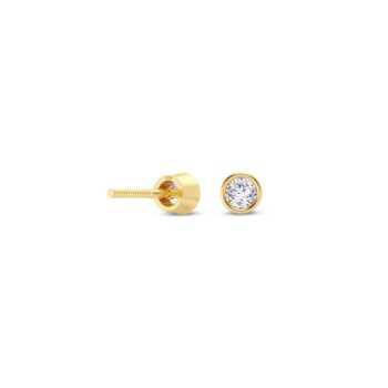 0.15 cts tw Round Bezel Earring