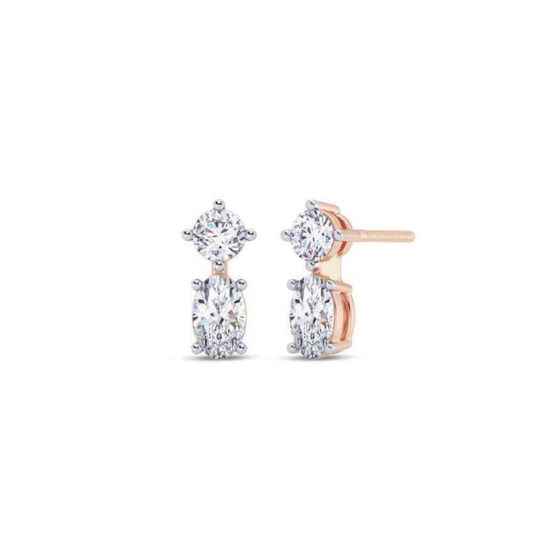 Sparkling Duo Diamond Earring