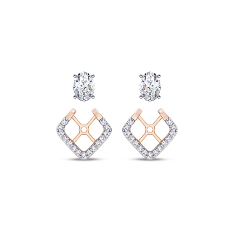 Oval Askew Embrace Duet Earring