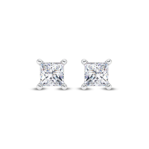 Princess Shine Solitaire Earring