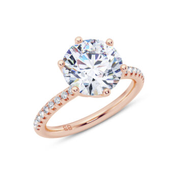 Bold Lotus Lab Diamond Engagement Ring