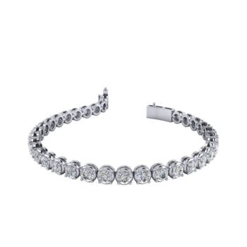 0.06 cts each Crown Set Bracelet