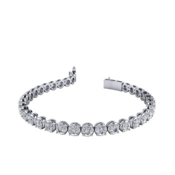 0.10 cts each Crown Set Bracelet