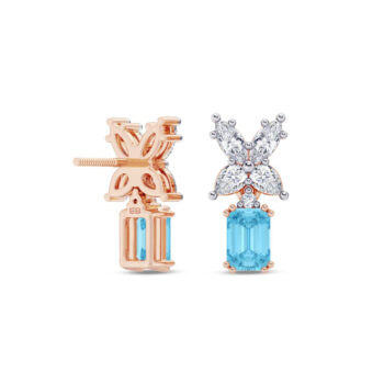 Fleur Dainty Aqua Earring