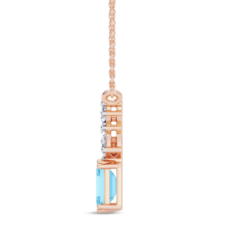 Fleur Dainty Aqua Pendant