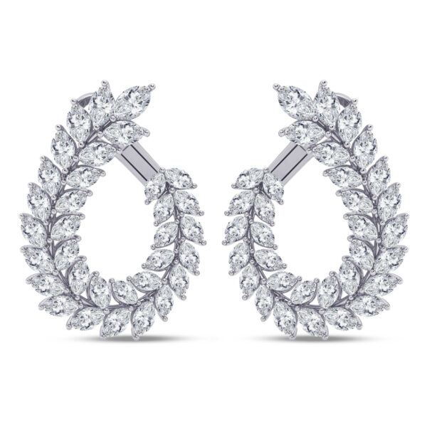 Marquise Front Back Earrings