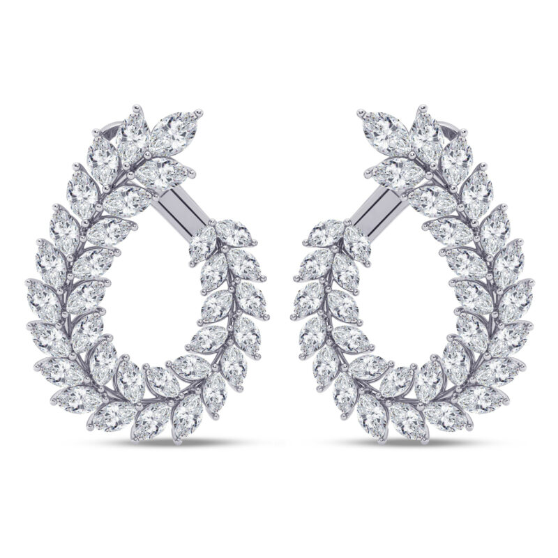 Marquise Front Back Earrings