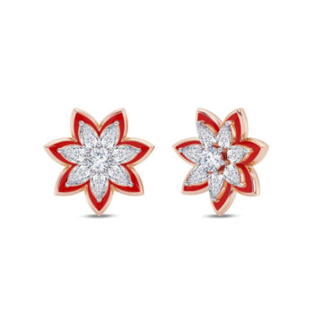 Red Floret Earring