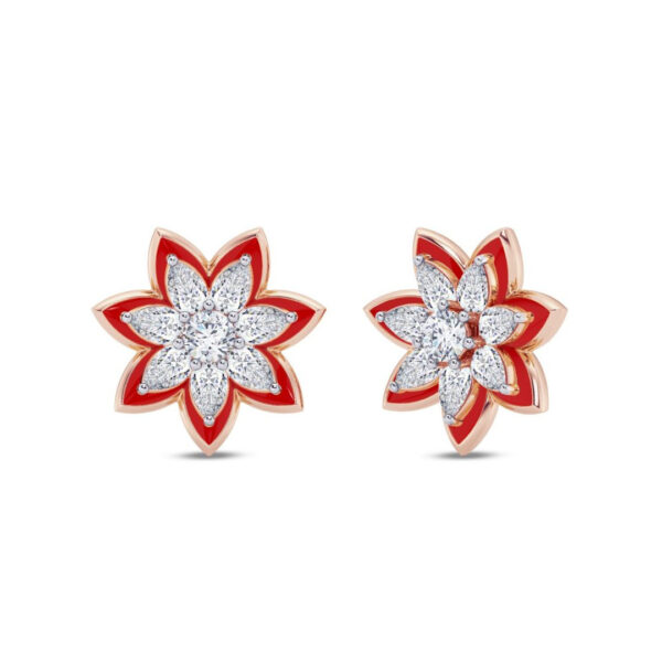 Red Floret Earring