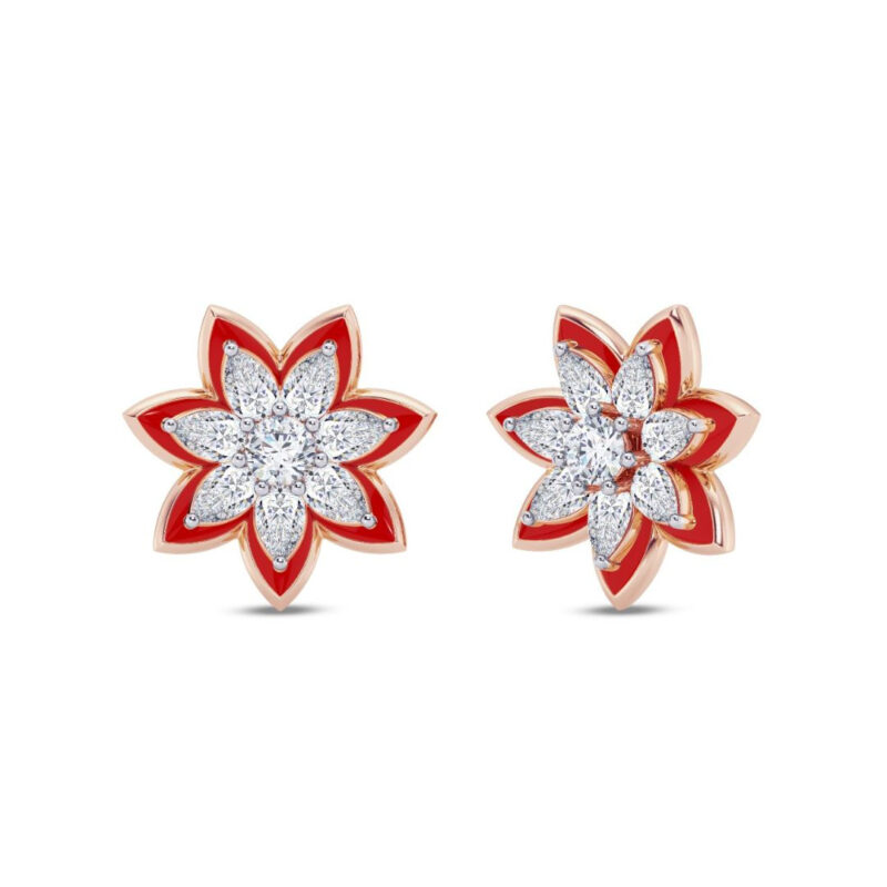 Red Floret Earring