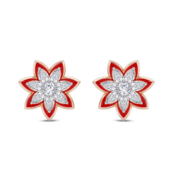 Red Floret Earring