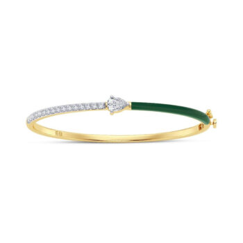 Green 0.50 ct Pear Diamond Bangle