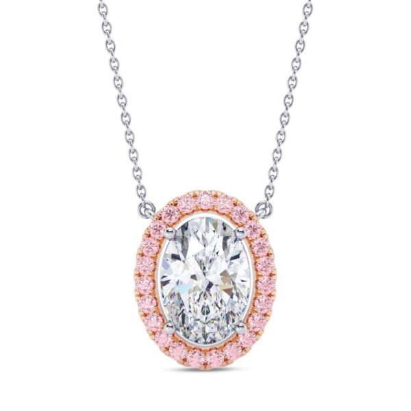 Romantic Blushing Oval Pendant