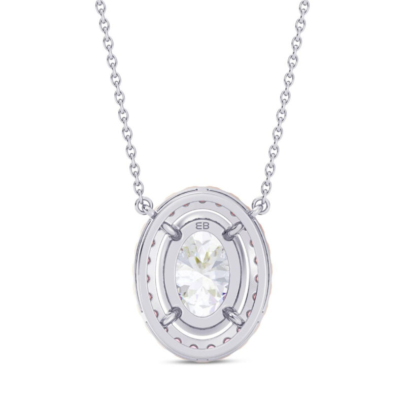 Romantic Blushing Oval Pendant