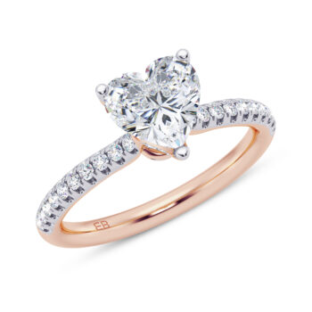 Tulip Heart Engagement Ring