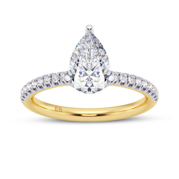 Tulip Pear Engagement Ring