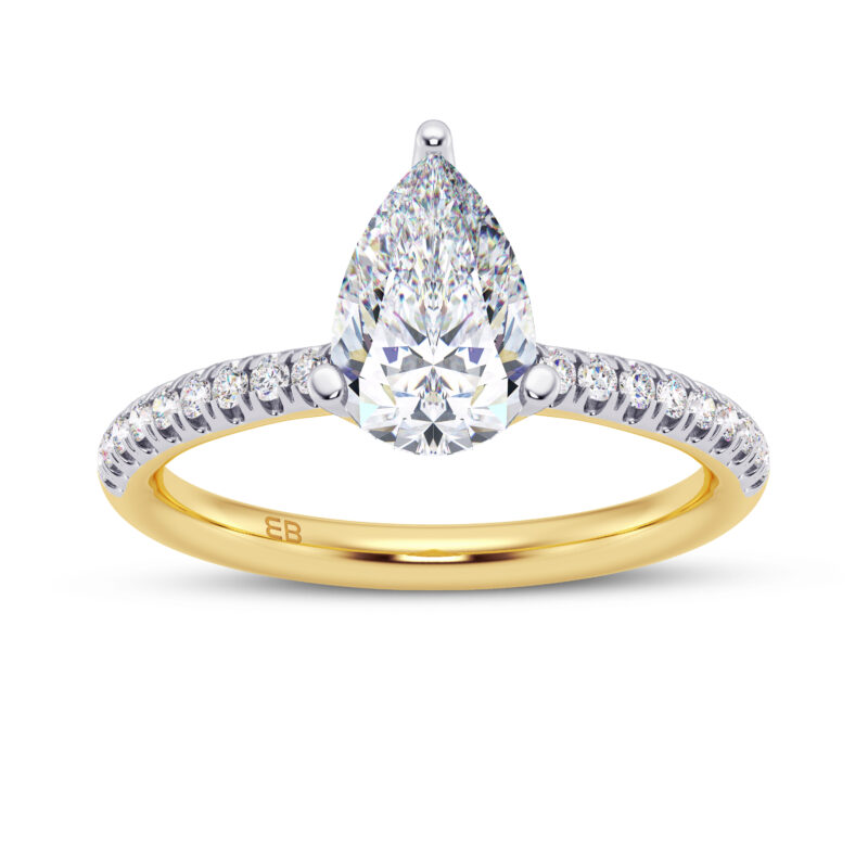 Tulip Pear Engagement Ring