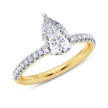 Tulip Pear Engagement Ring