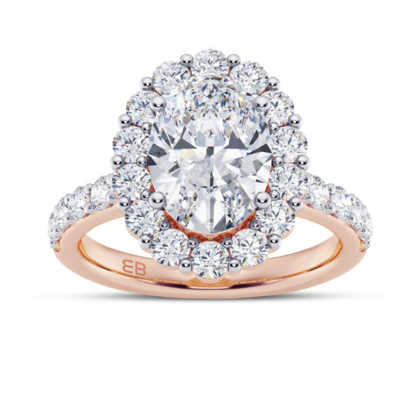 Striking Oval Engagement Ring