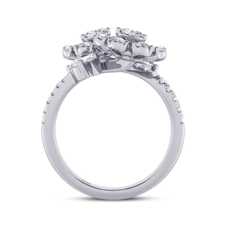 Floral Duet Diamond Ring