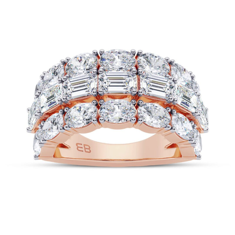 Sparkle Trio Half Eternity Ring