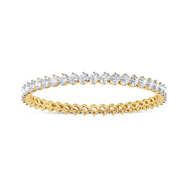 0.25 cts each Bold Slant Oval Bangle