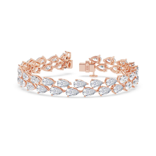 Spectacular Pear Tennis Bracelet