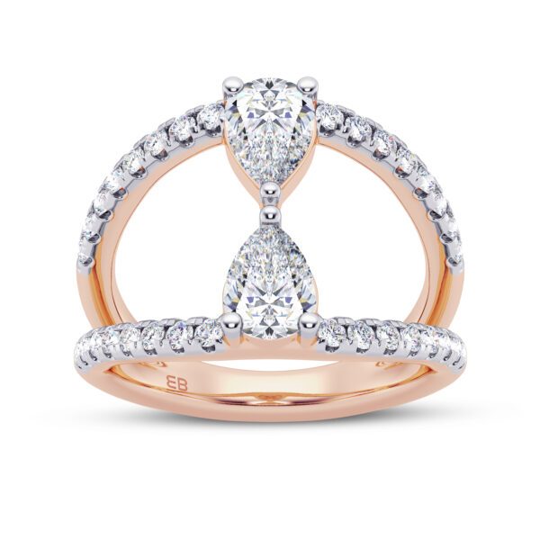 Twin Pear-fect Fashion Ring