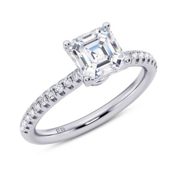 Tulip Asscher Engagement Ring