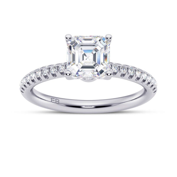 Tulip Asscher Engagement Ring