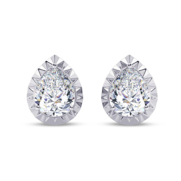 Pear Trellis Diamond Earring